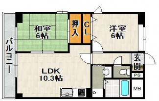 最上階角部屋のお部屋です。