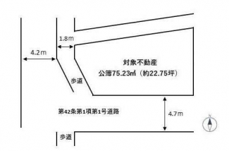 更地　南西角地　建築条件なし売り土地