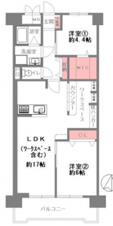 ２ＬＤＫ　間取り図