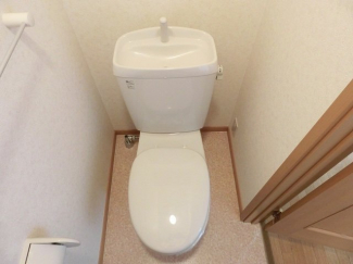 落ち着いた色調のトイレです