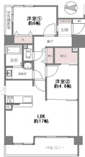 ２ＬＤＫ　間取り図