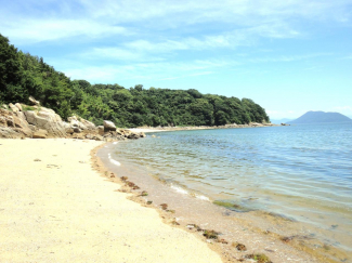 小手島南方の海岸まで1000m