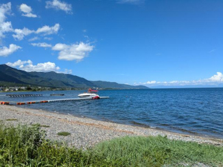 物件前びわ湖浜まで3m