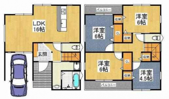 ４ＬＤＫ　　間取り図