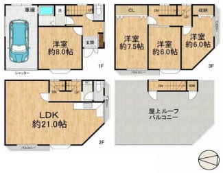 フルリフォーム渡しです。ガレージ付きの広々４ＬＤＫ。広々とし