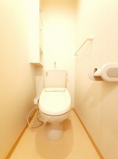 落ち着いた色調のトイレです