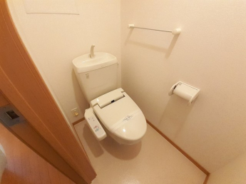 落ち着いた色調のトイレです