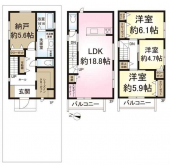 大阪市東淀川区豊里５丁目の新築一戸建ての画像