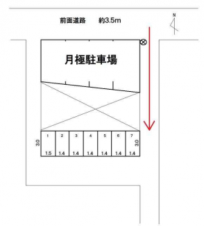 大阪市淀川区十三東１丁目の駐車場の画像