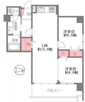 ２ＬＤＫ　間取り図