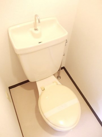 落ち着いた色調のトイレです