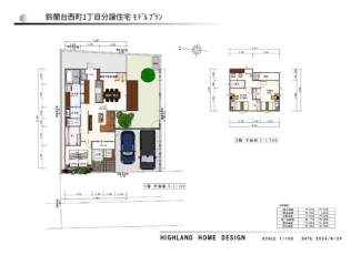 建物プラン例　間取り　建物価格２，６００万円、建物面積９８．