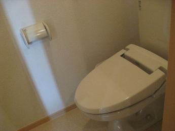 落ち着いた色調のトイレです