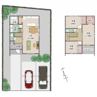 泉佐野市日根野の新築一戸建ての画像