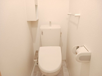 落ち着いた色調のトイレです