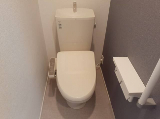 落ち着いた色調のトイレです