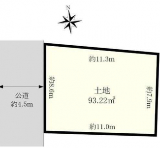 更地　整形地　建築条件なし売り土地