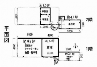 富松町１丁目　資材置場・倉庫・事務所の画像