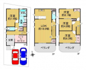 四條畷市中野本町の新築一戸建ての画像