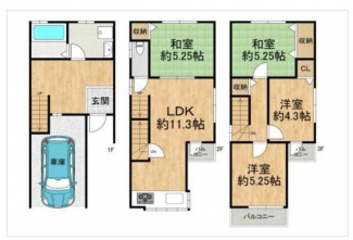 ４ＬＤＫ　間取り図