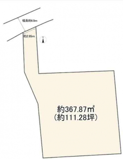 更地　建築条件なし売り土地　接道２．９５ｍ