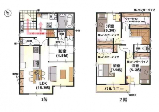 松山市小栗２丁目の新築一戸建ての画像