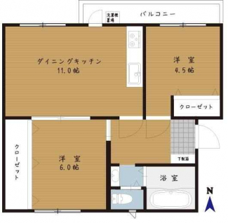 ２ＤＫのお部屋です