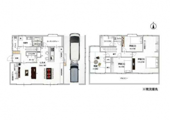 【リフォーム後間取図】４ＳＬＤＫ　建物面積：１８９．９６㎡（