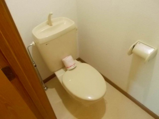 落ち着いた色調のトイレです