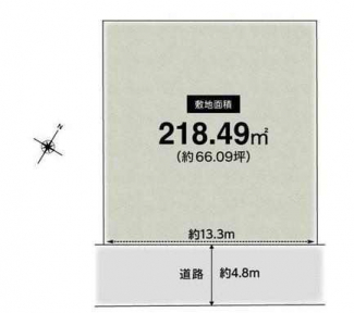 解体更地渡し　南東向き　整形地　建築条件なし売り土地