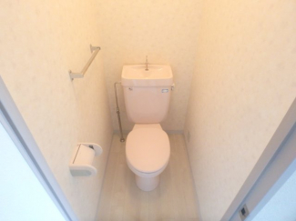 落ち着いた色調のトイレです