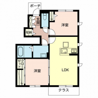 ワンフロア１邸のみの賃貸アパートです