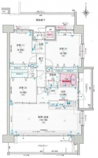 掲載の間取り図は設計図書を基に描き起こしたもので実際とは多少