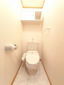 落ち着いた色調のトイレです