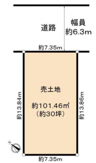 更地　整形地　建築条件なし売り土地