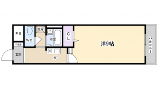 ゆったり79帖の洋室です