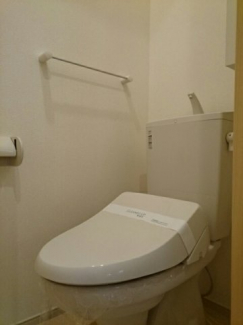 落ち着いた色調のトイレです