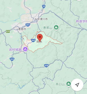 岐阜県中津川市阿木の売地の画像