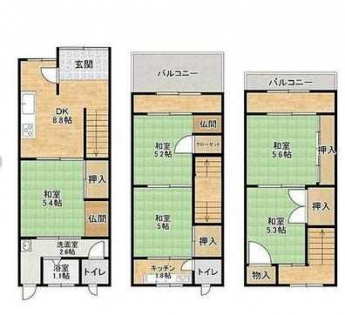 ５ＤＫ　間取り図