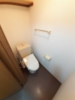 落ち着いた色調のトイレです