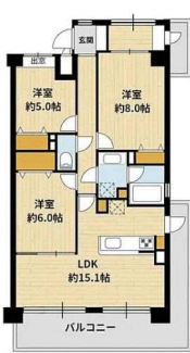 ３ＬＤＫ＋書斎　間取り図