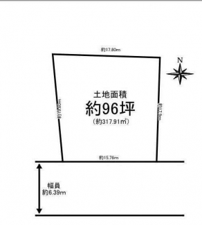 解体更地渡し　整形地　南向き　建築条件なし売り土地