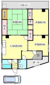 ３階間取り図（７４．７８㎡）