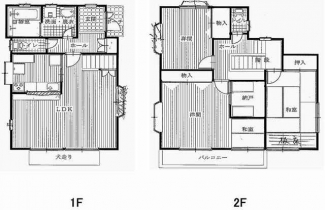 間取：使いやすい部屋割りです