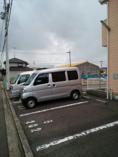 駐車場に車を止められます