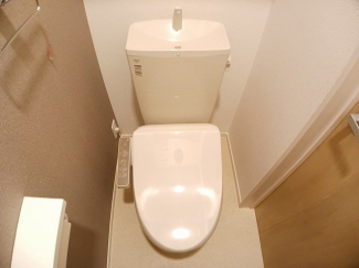 落ち着いた色調のトイレです