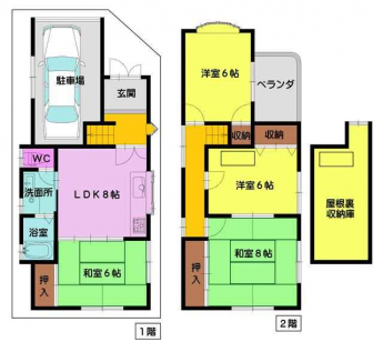 東大阪市若草町一戸建て貸家の画像