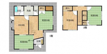 引き戸の開閉で、開放感ある大部屋使いからゲスト用の客間にチェ