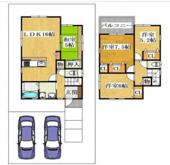 ４ＬＤＫ　間取り図