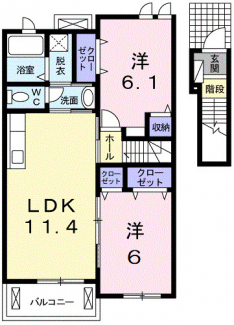 収納の多い２LDKです